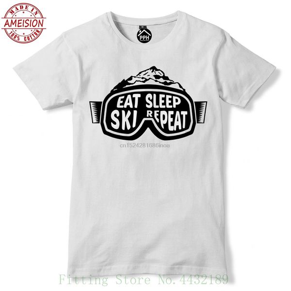 

лыжник goggles eat sleep лыжник repeat сноуборд t shirt лыжник отдых tshirt ski 197 homme high quality футболок