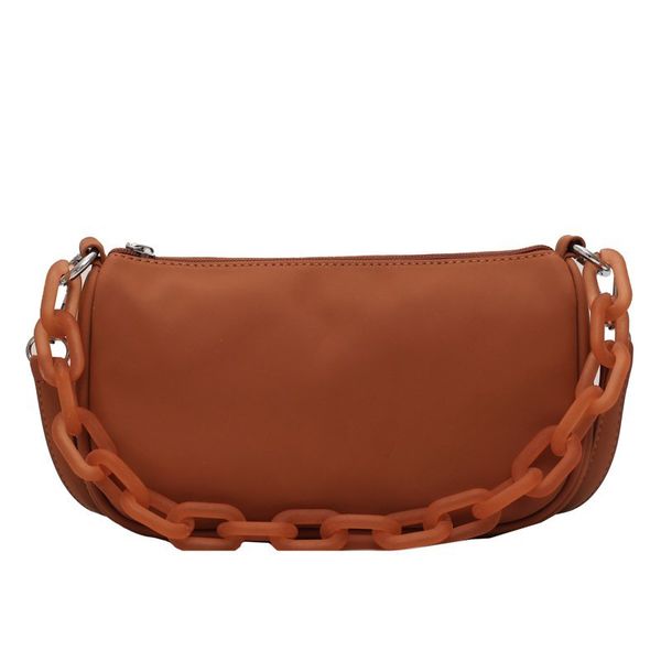 

shoulder bag women fashion messenger bag solid color female daily faux leather brown