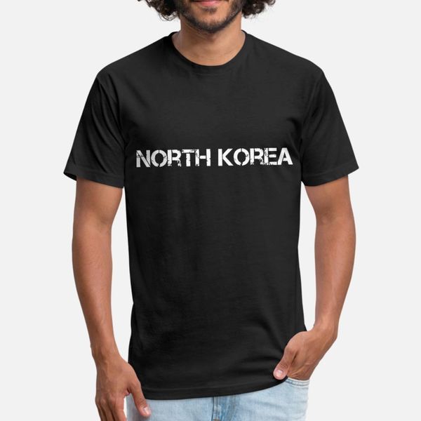 

north korea t shirt men designer short sleeve round neck kawaii interesting fashion spring autumn natural shirt