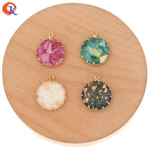 

cordial design 50pcs 20*25mm jewelry accessories/charms/resin effect/round shape/diy earring making/hand made/earring findings t200808, Bronze;silver