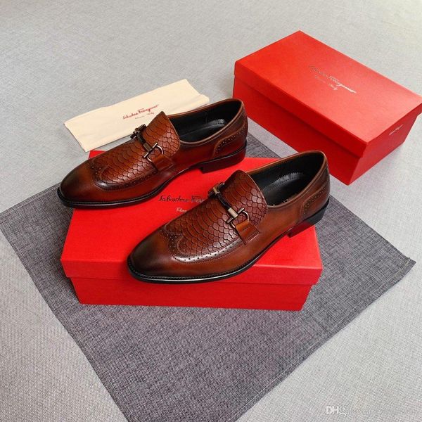 

men's leather leather shoes, high-quality fashion wild leather shoes, banquet dress shoes, Red;white