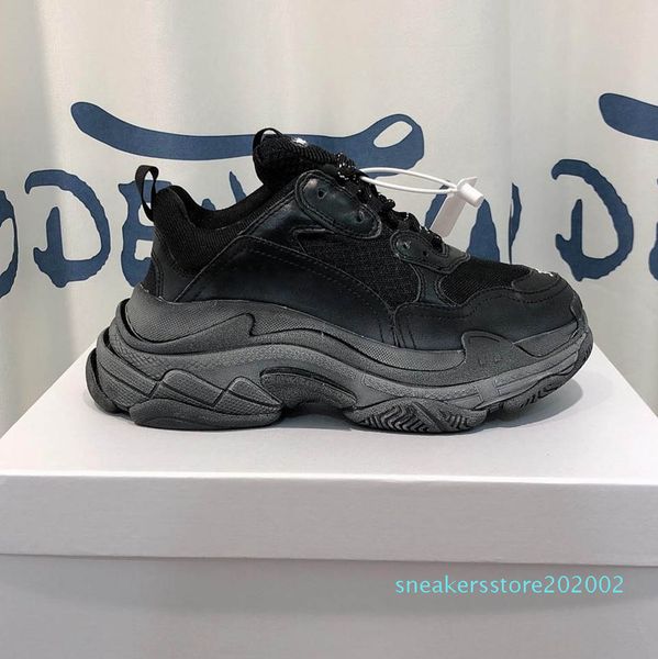 

triple s sneakers superstars mans shoes women mens designer shoes 35 color have black sneakers size 35-45 model s02