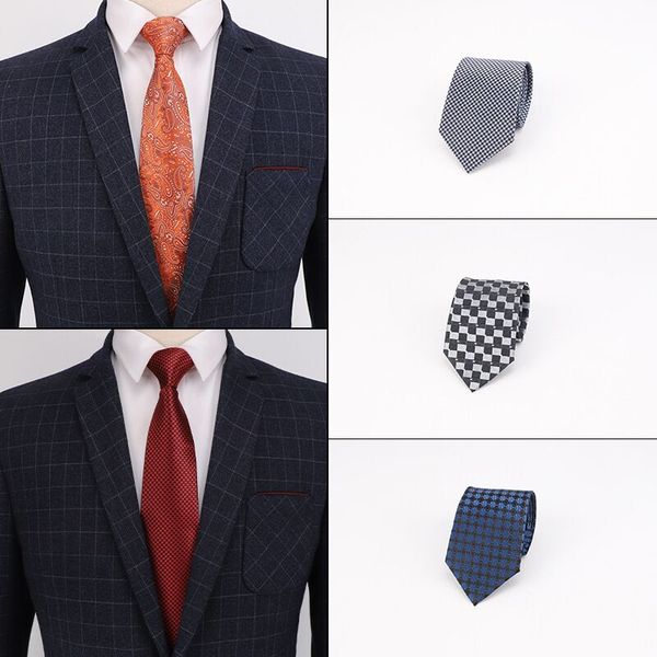 

shennaiwei 8cm men tie gifts for men gravatas para homens, Black;gray