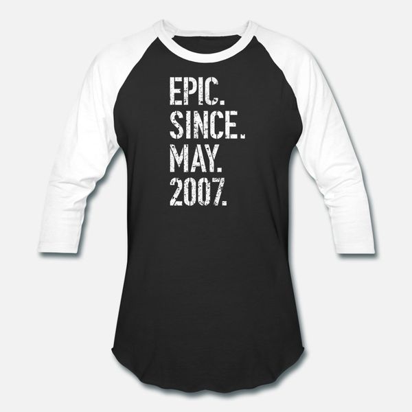 

13th birthday gift epic since may 2007 t shirt men character cotton s-3xl natural cute humor summer novelty shirt