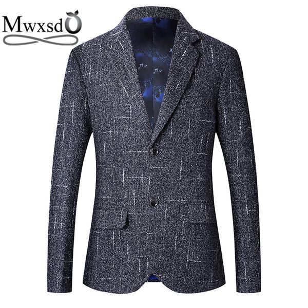 

mwxsd brand mens autumn blazer jacket men slim fit office blazer jacket male business gray coat, White;black