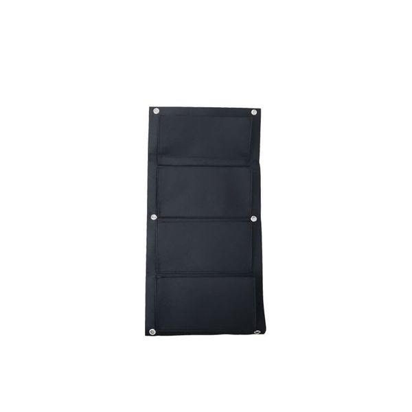 

4 pockets vertical growing black non-woven flowers wall hanging planting bag
