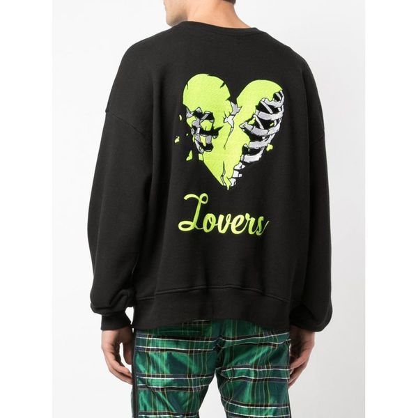 

mens designer sweatshirts high street pullover fashion printed sweatshirts mens long sleeve sweatshirts hip hop asian size s-xl, Black