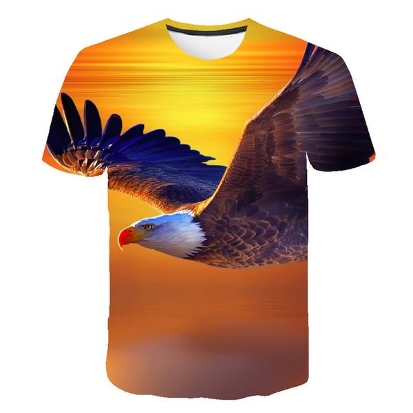 

sale new eagle 3d cute printed popular breathable 3d print shirts harajuku anime horror men clothing