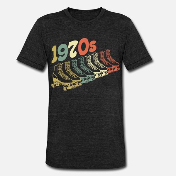 

roller skates retro 70s t shirt men character tee shirt round neck slim crazy new fashion summer novelty shirt