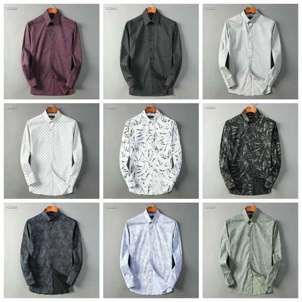 

luxury mens designer burb medusa shirts firmate business dress shirts fashion casual brand shirt print slim shirt fend monc dio 057, White;black