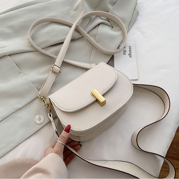 

leather shoulder bag purses saddle crossbody bags for women 2020 trend luxury designer wide strap lady's travel small handbags