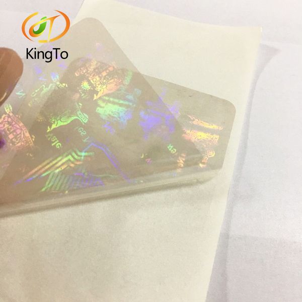 

factory price custom transparent pet hologram sticker card hologram overlay
