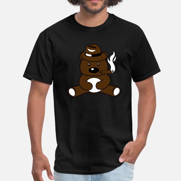 

cigar smoking gangster hat cap mafia criminal man t shirt men personalized short sleeve crew neck natural loose comical summer style family
