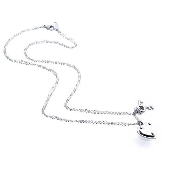

women jewelry heart necklace stainless steel material fashion necklaces Open the Heart Key Necklace gold chain necklace women