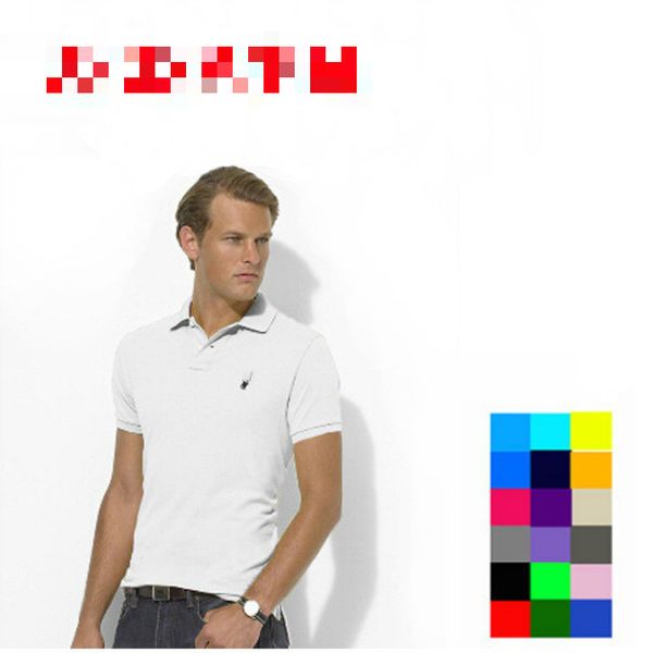 

new men's casual shirt high-quality embroidered short-sleeved fashion classic polo men's t-shirt, White;black