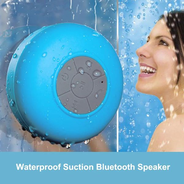 

cgjxsportable subwoofer waterproof shower speaker wireless bluetooth handsreceive call music suction mic for iphone samsung