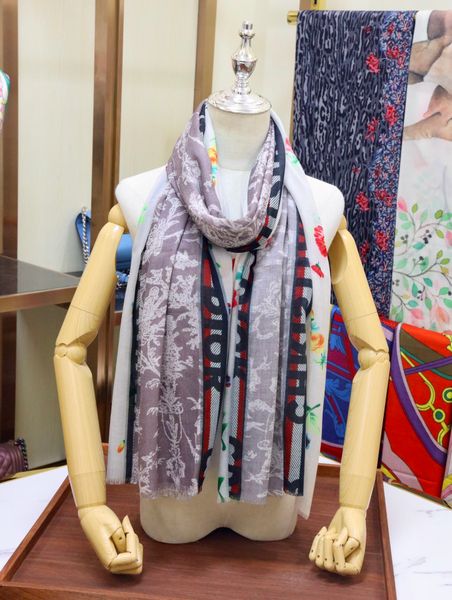 

printed cashmere long scarf designer scarf bucket hat baseball cap ladies luxury designer scarf silk designer turban 2020 new, Blue;gray