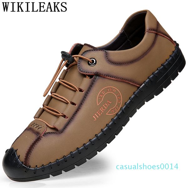 

man shoes leather genuine black sneakers mens casual shoes men chaussures homme luxe c14