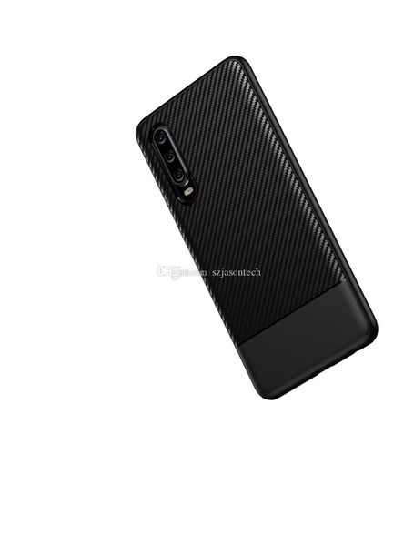 

for huawei p30 pro lite mate10 case carbon fiber craft tpu anti slip phone cases cover for iphone