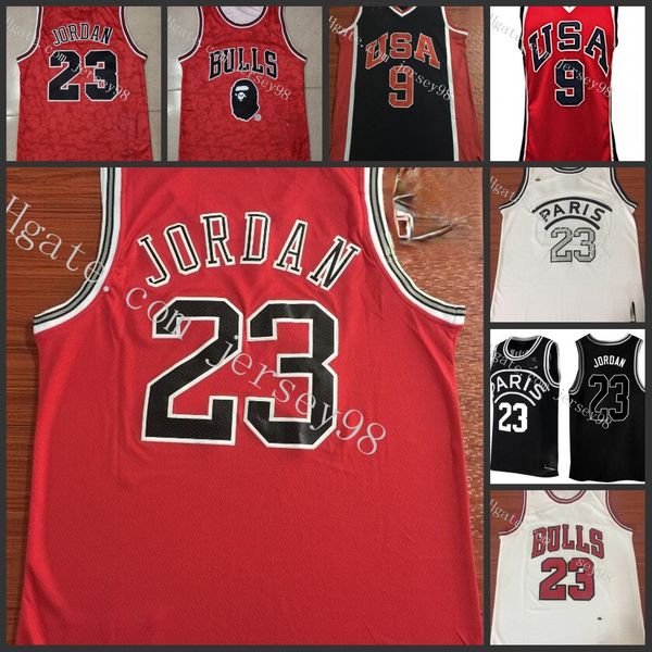 

chicago bulls men 23 jor dan red white nba men green jerseys, Black
