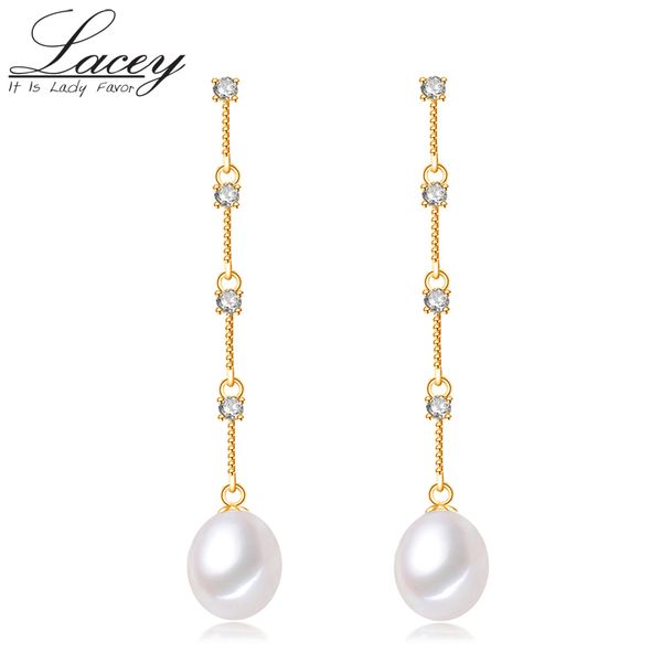 

dangle & chandelier fashion 925 sterling silver long earrings,freshwater pearl earrings for women wedding gift,real