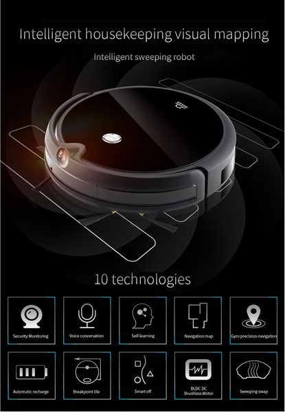 

imass a3s robot vacuum cleaner powerful suction for camera navigation various cleaning mode with app control auto charge mopping