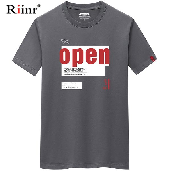 

riinr мода марка футболки мужчины 2020 лето мужской открытый printed повседневный t shirt men hip hop cottont -shirt мужские tee top
