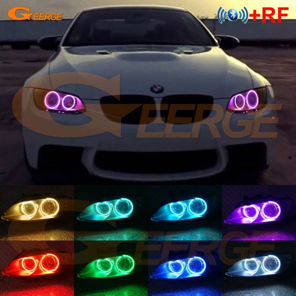 

для 3-й серии e90 e91 e92 ксенон рф удаленного bluetooth app управления multi-color rgb привели ангел глаза автомобиля стиль