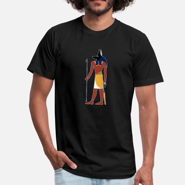

anubis god of funeral and death ancient egypt myth t shirt men designing tee shirt round neck formal fit funny spring leisure shirt