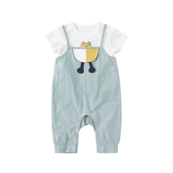 

pureborn 2 шт младенца рубашка + комбинезоны мужская одежда baby set дышащий хлопок с коротким рукавом детские тис мультфильм брюки summer o, White