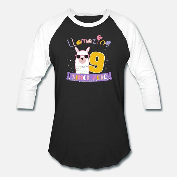 

girls 9th birthday llamazing since 2010 t shirt men designs 100% cotton s-3xl male fitness building summer formal shirt