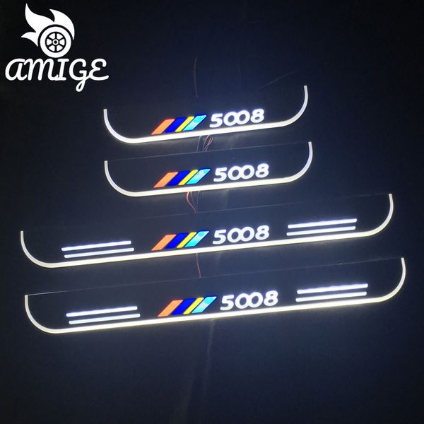 

led car pedal light sill pathway welcome scuff light for 5008 2020 2020 custom door moving pedal lights