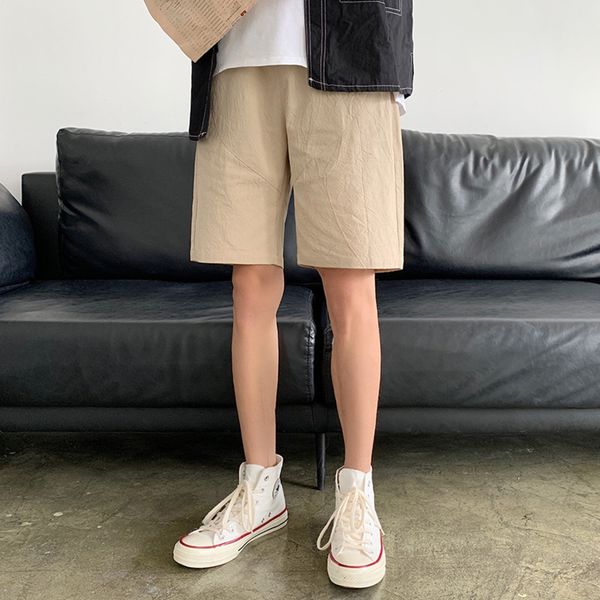 

2020 new summer and loose solid color men's fashionable casual korean style sports shorts men's shorts trendy yj0od, Blue