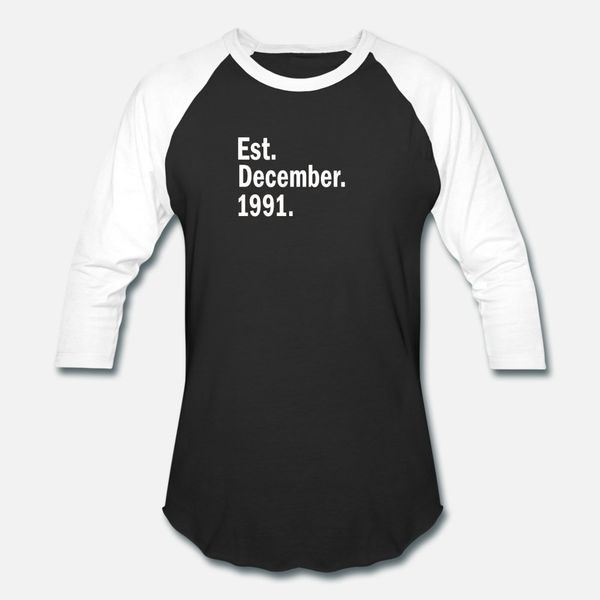 

est december 1991 t shirt men print tee shirt size s-3xl clothes gift building spring leisure shirt