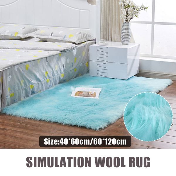 

artificial sheepskin rug rectangle living room bed arts wool carpet soft home decoration table hairy carpet sofas chairs