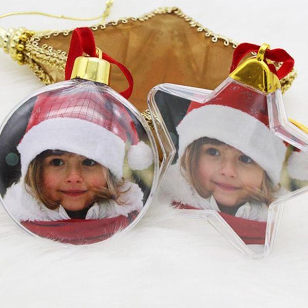 

christmas tree round star ornament picture p frame gift family memory decor nice
