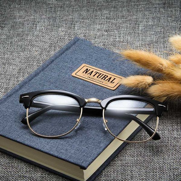 

women and men's classic glasses frames clear casual optical glasses male female myopia spectacles trendy eyewear frames, Black