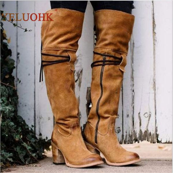 

женщины boots зима высокие сапоги из кожи 2020 женщина над коленом зима женская обувь плюс размер 35-43 дамы, Black