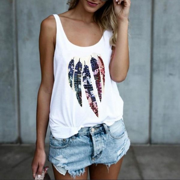 

2020 plus size vintage print tank womens white singlet sleeveless tees harajuku vest 3xl 4xl women clothing summer