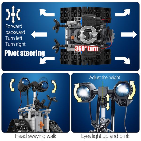 

style 408pcs city creative rc robot electric building blocks technic remote control intelligent robot bricks toys for children