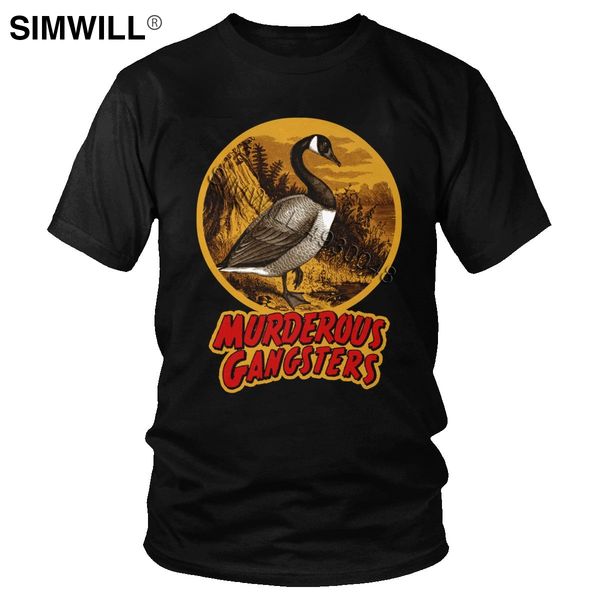 

vintage goose gangsta t shirt men cool short sleeves 100% cotton tees o-neck slim fit streetwear fashion graphic t-shirt