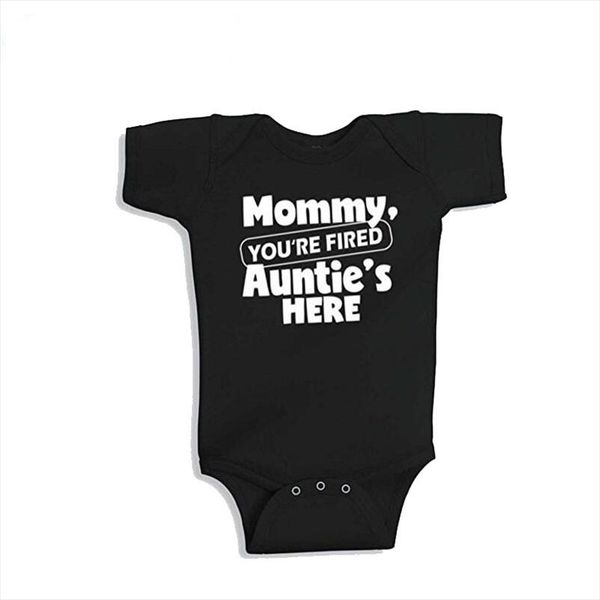

новая мамочка onesie хлопка с коротким рукавом детские bodysuit младенца мальчики девочки одежда смешной тетушка детская одежда 0 24m, Blue