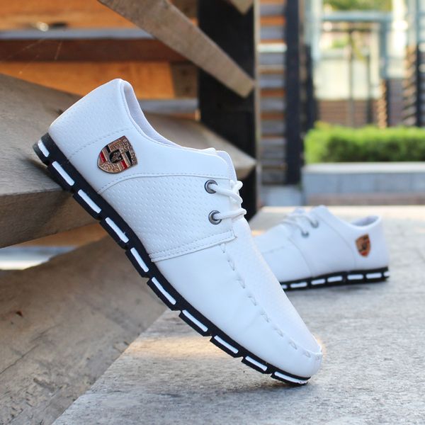 

sports driving shoes men's flat non-slip casual shoes italian flat 2020 korean version of men's pea soft, Black