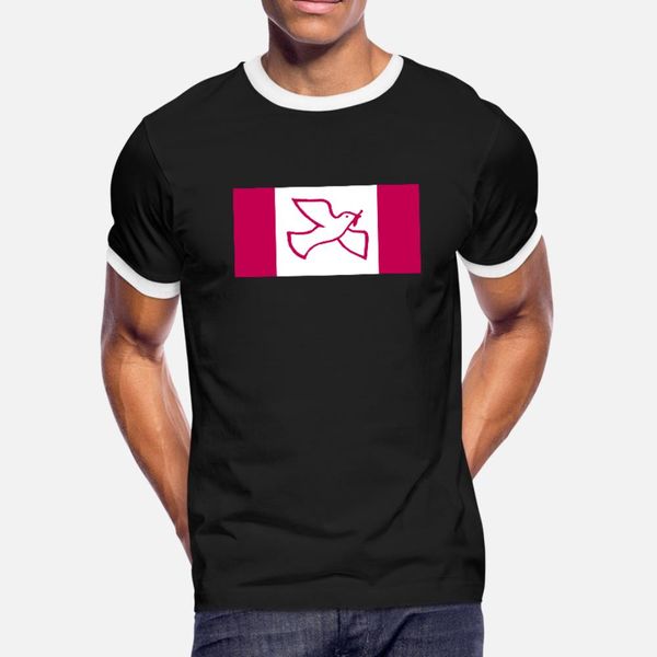 

dove of peace canada t shirt men knitted tee shirt s-xxxl standard graphic authentic spring autumn natural shirt