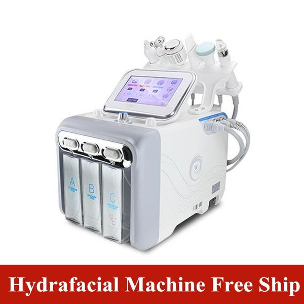 

in stock 6 in 1 hydrogen oxygen hydra skin peel facial equipment h2o2 small bubble beauty machine