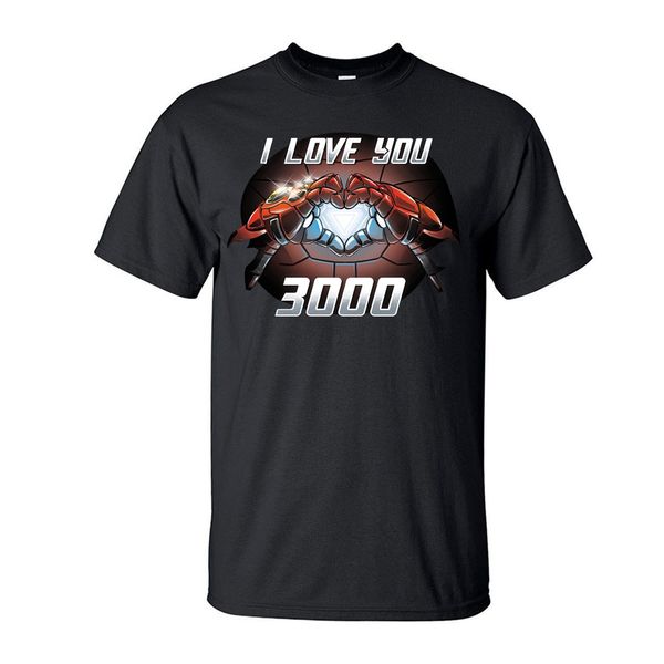 

tony stark i love you 3000 t-shirt men fashion iron man moive shirt 2020 new summer casual plus size tees s-3xl