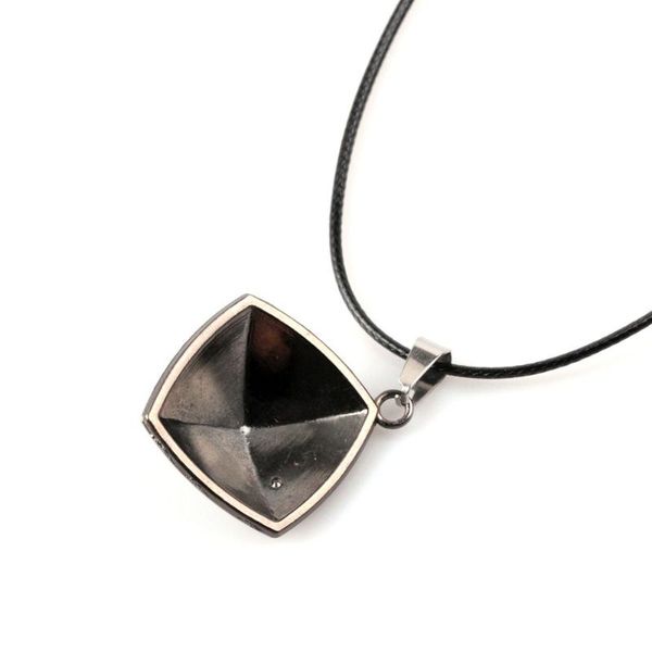 

new 2020 anime naruto necklace gaara pendant necklace kazekage hat black leather cord men women gifts cosplay, Silver