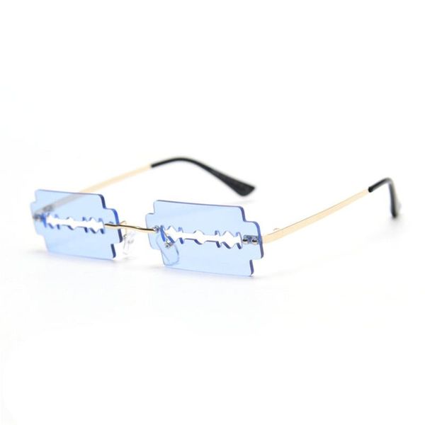 

luxury rectangle sunglasses women men vintage small rimless square sun glasses for ladies small frameless eyeware shades fml, White;black