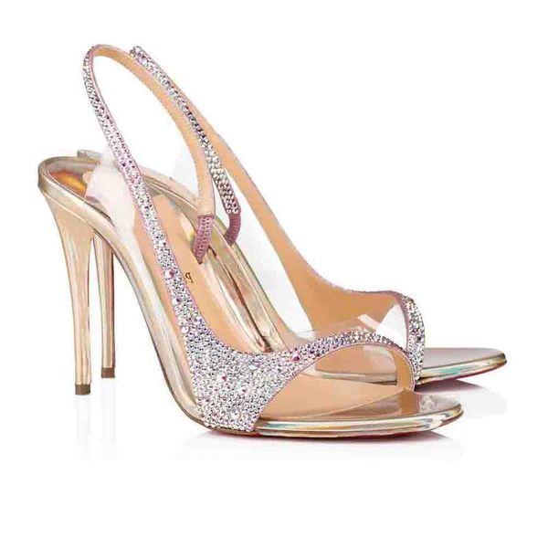 

luxey women red bottom sandals evening shoes,high heels renee strass rinestone pumps women sandal party wedding dress sho c13, Black