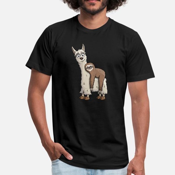 

funky sloth riding fancy llama trendy funny gift t shirt men designs cotton o-neck costume graphic funny casual spring pictures shirt